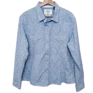 Panhandle Rough Stock Womens Xlarge Cowboy Pearl Snap Button  Shirt